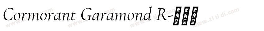 Cormorant Garamond R字体转换